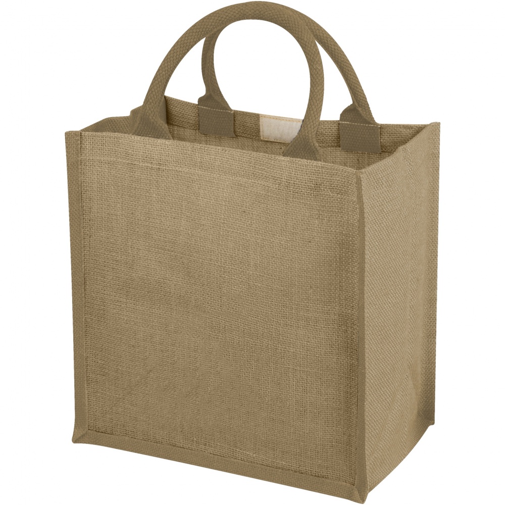 Logo trade promotional gifts picture of: Chennai jute tote bag 16L