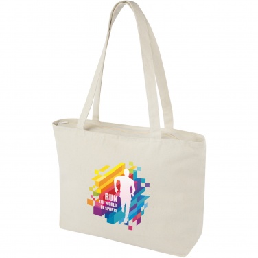 Logotrade advertising products photo of: Ningbo 320 g/m² zippered cotton tote bag 15L
