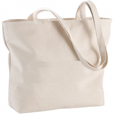 Logotrade promotional merchandise image of: Ningbo 320 g/m² zippered cotton tote bag 15L