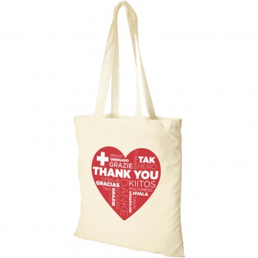 Logo trade advertising products image of: Peru 180 g/m² cotton tote bag 7L