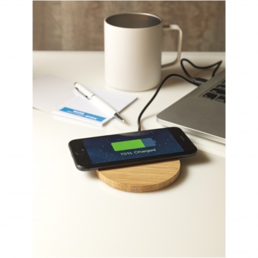 Logotrade promotional giveaway image of: Essence 5W bamboo wireless charging pad