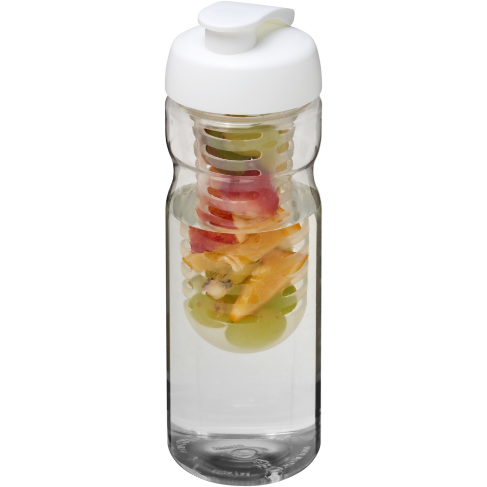Logotrade promotional giveaway image of: H2O Active® Base 650 ml flip lid sport bottle & infuser