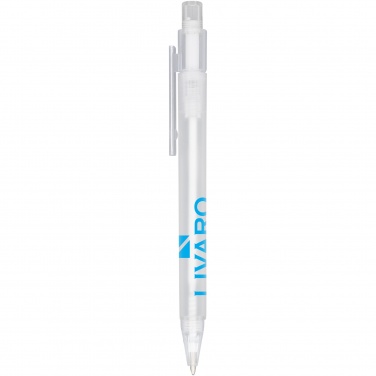 Logo trade promotional products image of: Calypso frosted ballpoint pen