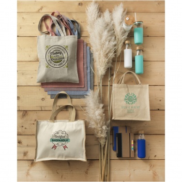 Logotrade promotional giveaway picture of: Varai 320 g/m² canvas and jute shopping tote bag 23L