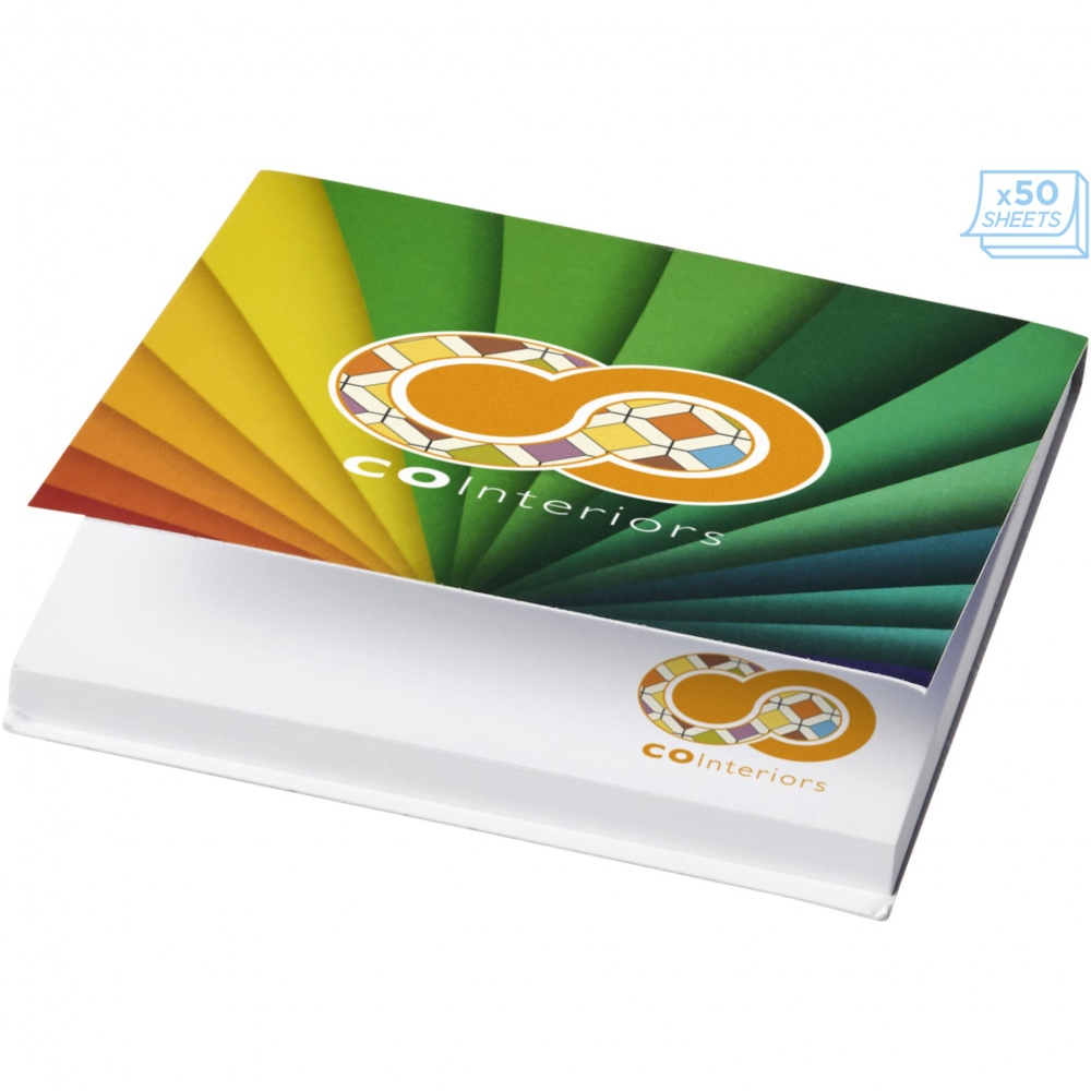 Logotrade business gift image of: Sticky-Mate® soft cover squared sticky notes 75x75mm