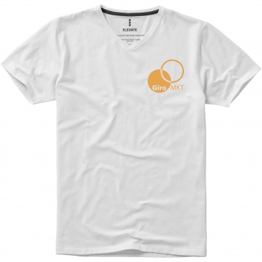 Logo trade promotional giveaways image of: Kawartha short sleeve men's organic V-neck t-shirt