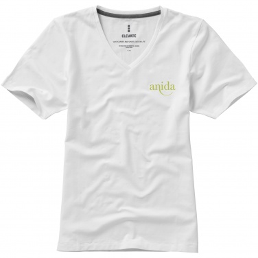Logotrade promotional product picture of: Kawartha short sleeve women's organic V-neck t-shirt