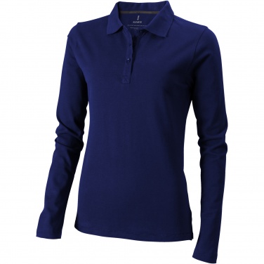 Logo trade promotional merchandise image of: Oakville long sleeve women's polo