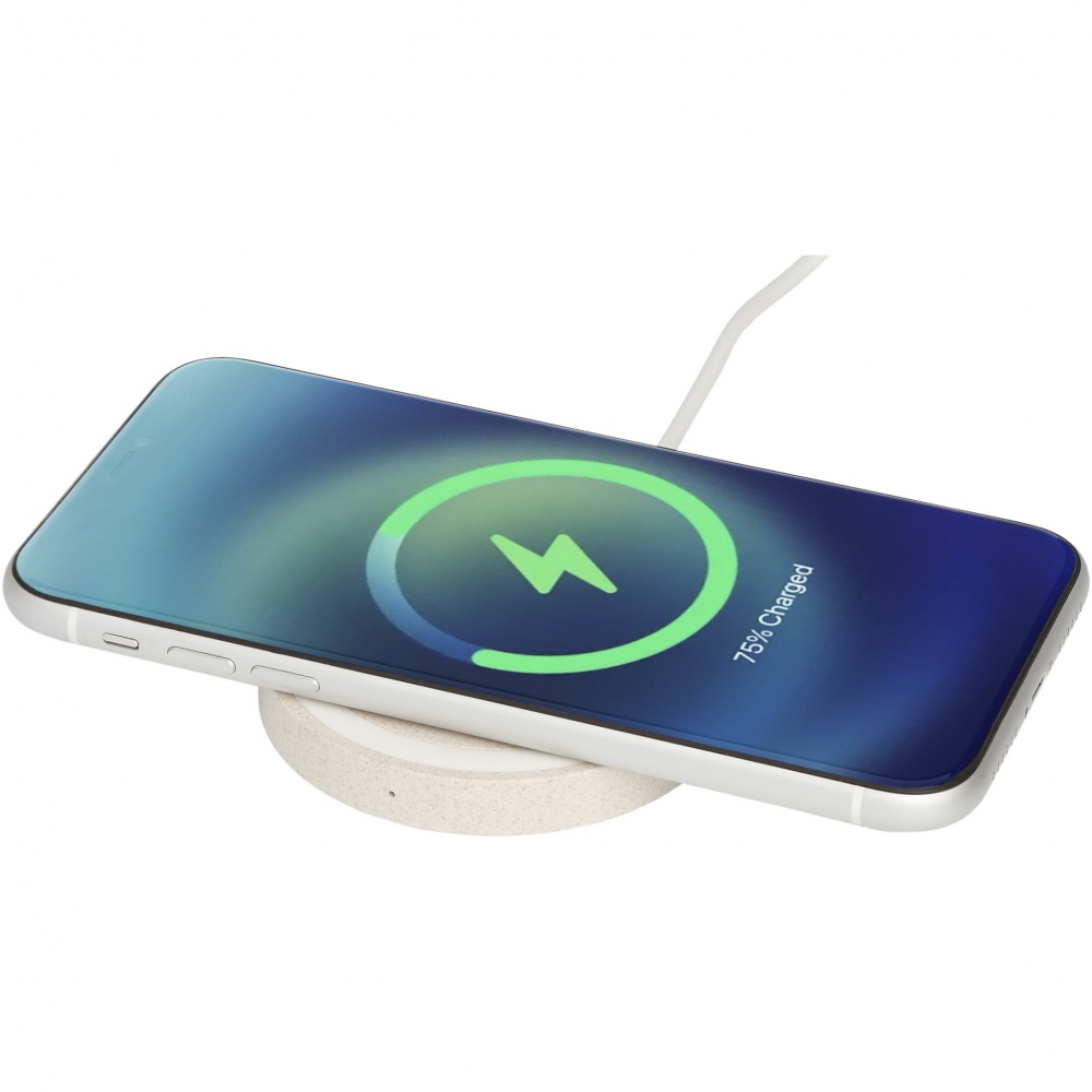 Logotrade promotional merchandise image of: Naka 5W wheat straw wireless charging pad