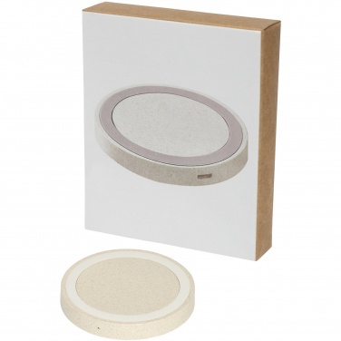 Logo trade promotional products image of: Naka 5W wheat straw wireless charging pad