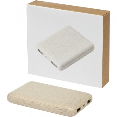 Logo trade advertising products image of: Asama 5000 mAh wheat straw power bank