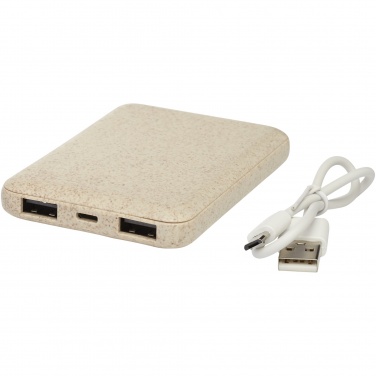 Logo trade promotional items picture of: Asama 5000 mAh wheat straw power bank