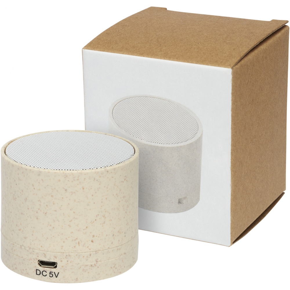 Logotrade promotional giveaway picture of: Kikai wheat straw Bluetooth® speaker