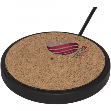 Logotrade advertising product image of: Kivi 10W limestone/cork wireless charging pad