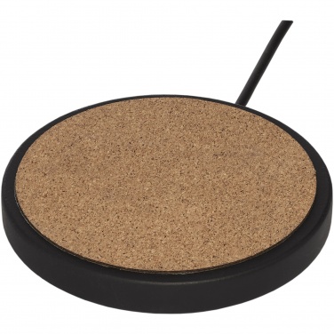 Logo trade advertising products image of: Kivi 10W limestone/cork wireless charging pad