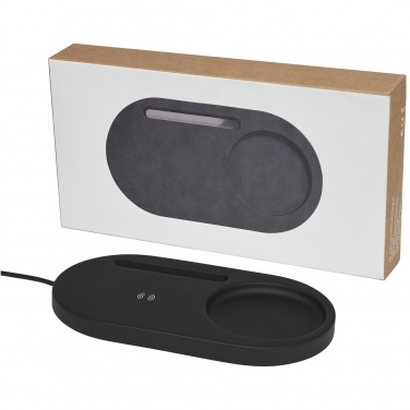Logo trade corporate gifts image of: Klip 5W wireless charging desk organizer