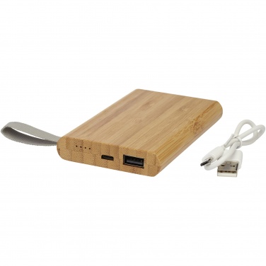 Logo trade promotional item photo of: Tulda 5000 mAh bamboo power bank