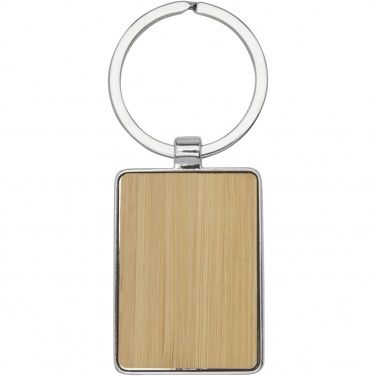 Logo trade promotional giveaways picture of: Neta bamboo rectangular keychain