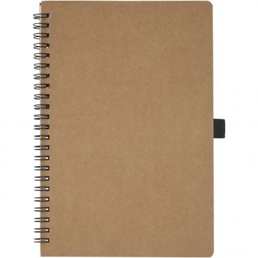 Logotrade advertising product picture of: Cobble A5 wire-o recycled cardboard notebook with stone paper