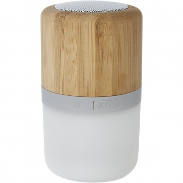 Logo trade promotional items image of: Aurea bamboo Bluetooth® speaker with light 