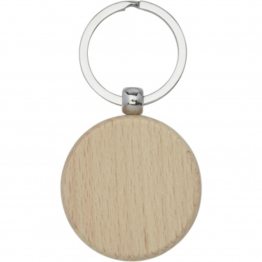 Logotrade corporate gift image of: Giovanni beech wood round keychain
