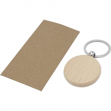 Logotrade advertising product picture of: Giovanni beech wood round keychain