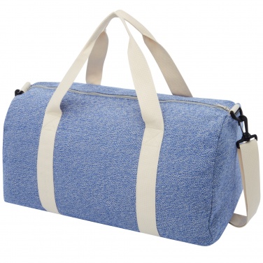 Logo trade advertising products image of: Pheebs 450 g/m² recycled cotton and polyester duffel bag 24L
