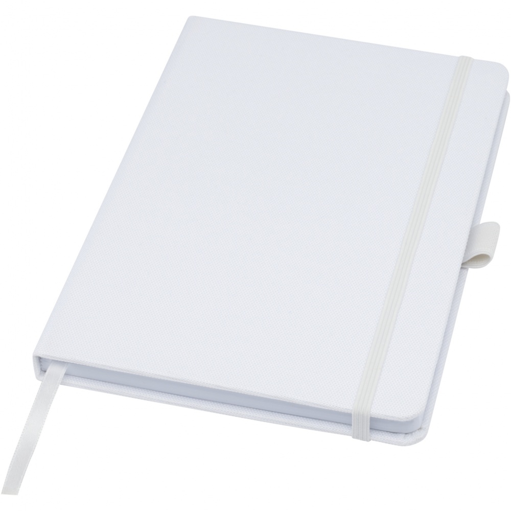 Logo trade promotional merchandise image of: Honua A5 recycled paper notebook with recycled PET cover