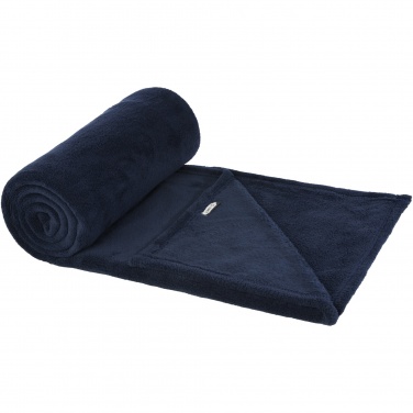 Logo trade business gift photo of: Lily GRS certified RPET coral fleece blanket