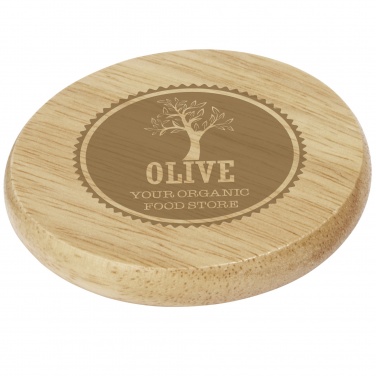 Logo trade promotional gift photo of: Scoll wooden coaster with bottle opener