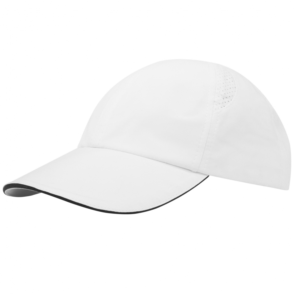 Logo trade promotional giveaway photo of: Morion 6 panel GRS recycled cool fit sandwich cap