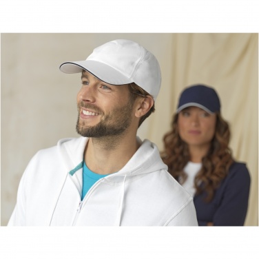 Logo trade promotional items image of: Morion 6 panel GRS recycled cool fit sandwich cap