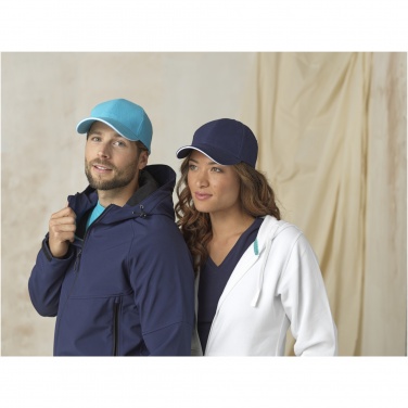 Logo trade promotional products image of: Topaz 6 panel GRS recycled sandwich cap