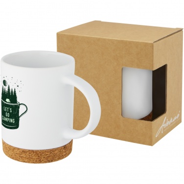 Logo trade advertising products image of: Neiva 425 ml ceramic mug with cork base