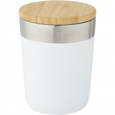 Logo trade promotional gifts image of: Lagan 300 ml stainless steel tumbler with bamboo lid