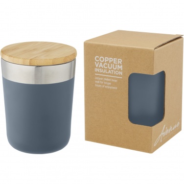 Logotrade promotional products photo of: Lagan 300 ml stainless steel tumbler with bamboo lid