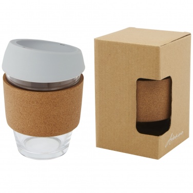 Logotrade corporate gift image of: Lidan 360 ml borosilicate glass tumbler with silicone lid