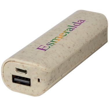 Logo trade business gift photo of: Yoko 1200mAh wheat straw power bank