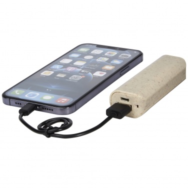 Logo trade promotional product photo of: Yoko 1200mAh wheat straw power bank