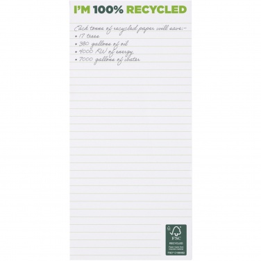 Logo trade corporate gift photo of: Desk-Mate® 1/3 A4 recycled notepad