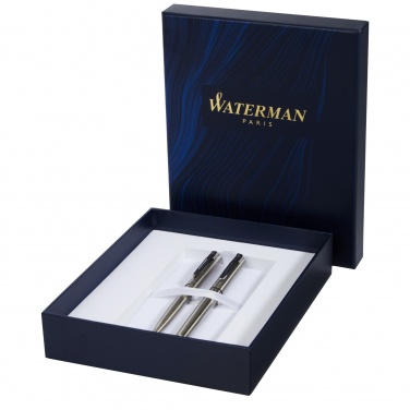 Logo trade promotional gifts picture of: Waterman duo pen gift box