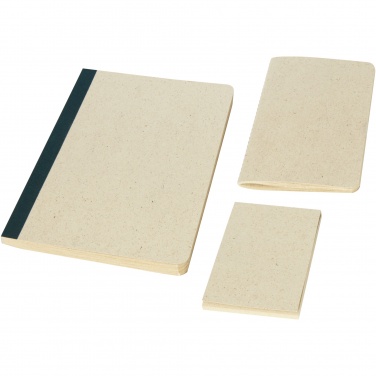 Logo trade promotional merchandise image of: Verde 3-piece grass paper stationery gift set