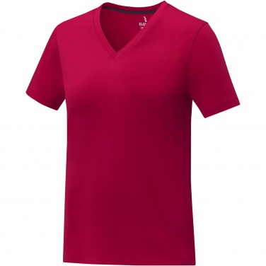 Logo trade promotional merchandise photo of: Somoto short sleeve women's V-neck t-shirt 
