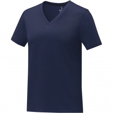 Logo trade business gift photo of: Somoto short sleeve women's V-neck t-shirt 