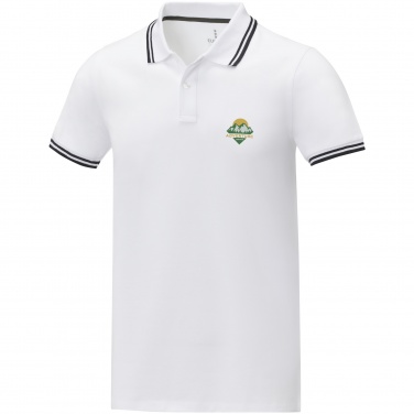 Logo trade promotional products image of: Amarago short sleeve men's tipping polo