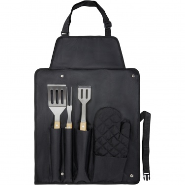 Logo trade promotional gift photo of: Gril 3-piece BBQ tools set and glove 