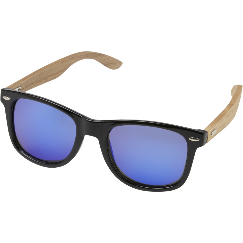 Logotrade promotional gift image of: Hiru rPET/wood mirrored polarized sunglasses in gift box