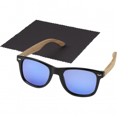 Logotrade advertising products photo of: Hiru rPET/wood mirrored polarized sunglasses in gift box