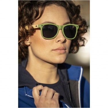 Logo trade promotional giveaways picture of: Sun Ray bamboo sunglasses