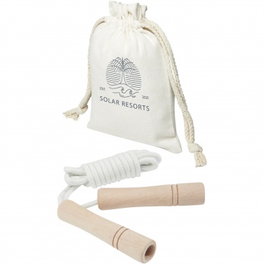 Logotrade business gift image of: Denise wooden skipping rope in cotton pouch